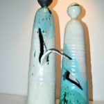 scultura ceramica maiolica AMORE DOPO